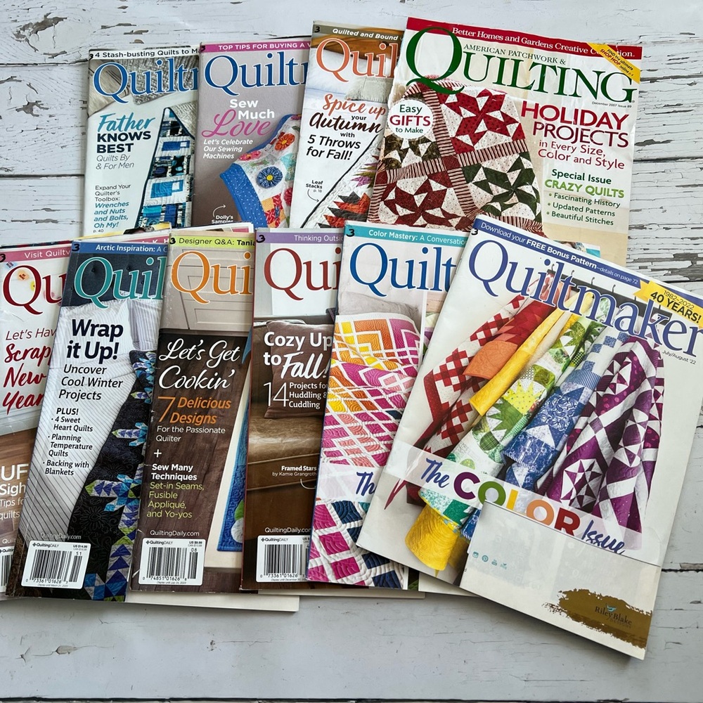 Quilting Magazines Lot Of 11 Quilter Quiltmaker Quick Quilts